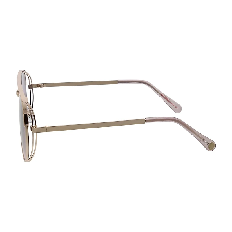 BCBGeneration With Cut-Out Detail Womens UV Protection Aviator Sunglasses