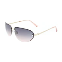 Adrienne Vittadini Wrapped Cateye With Top Brow Bar Inlay Womens UV Protection Cat Eye Sunglasses