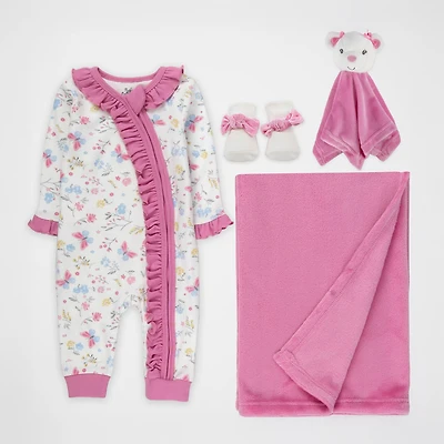 Baby Essentials Girls 4-pc. Clothing Set