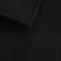 Haggar Knit Jacquard Mens Short Sleeve Regular Fit Button-Down Shirt