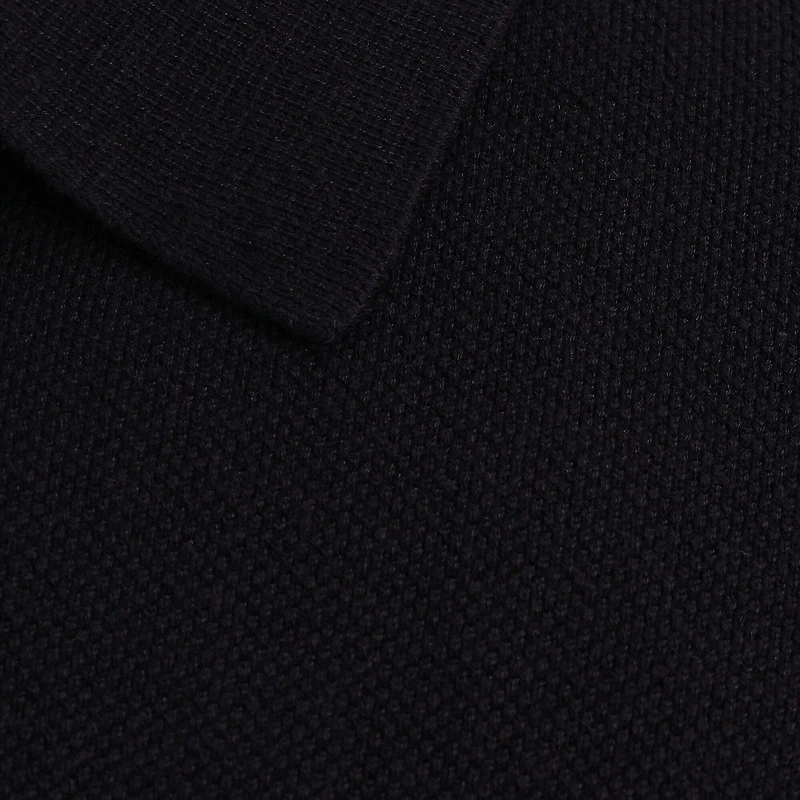 Haggar Button Front Mens Short Sleeve Polo Sweater