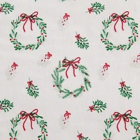Martha Stewart Wreaths Mistletoe Sheet Set