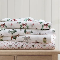 Martha Stewart Wreaths Mistletoe Sheet Set