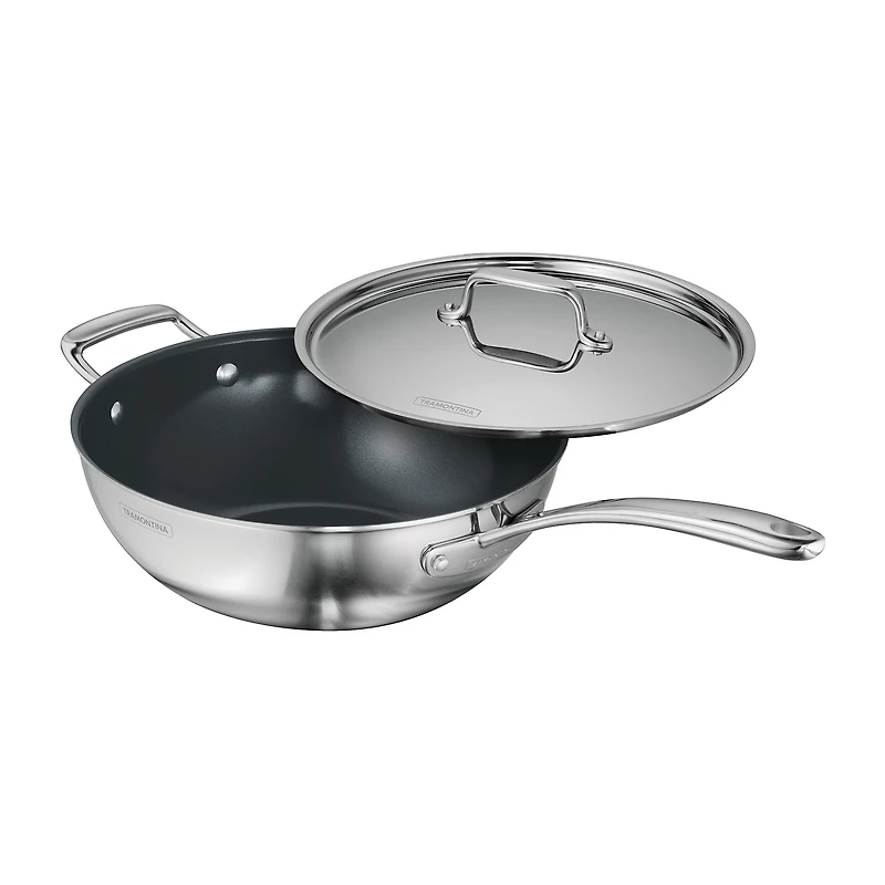 Tramontina Utsava Stainless Steel 3.75-qt. Covered Wok