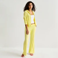 Juicy By Couture Womens Juniors Flare Mid Rise Track Pant