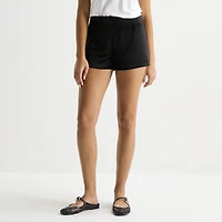Juicy By Couture Womens Mid Rise Juniors Velour Pull-On Short