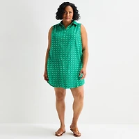 St. John's Bay Womens Plus Sleeveless Sheath Dress