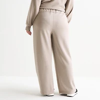 Xersion Womens Plus Scuba Luxe Open Hem Pant
