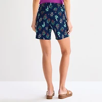 St. John's Bay Womens 7 3/4" Mid Rise Tall Chino Short