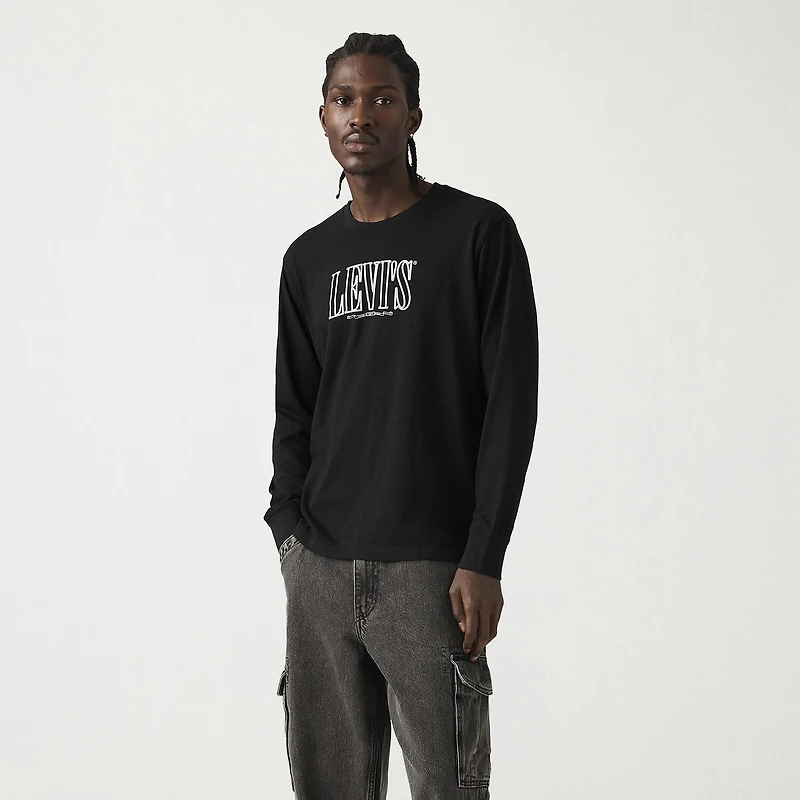 Levi's® Mens Crew Neck Long Sleeve Relaxed Fit Graphic T-Shirt