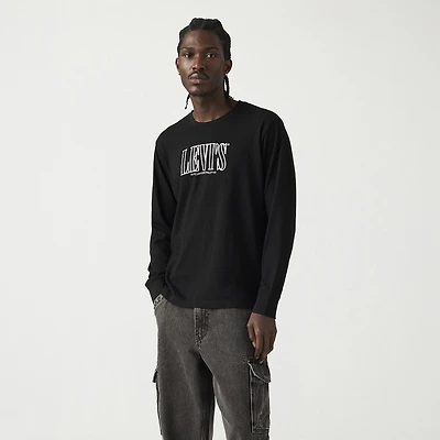Levi's® Mens Crew Neck Long Sleeve Relaxed Fit Graphic T-Shirt