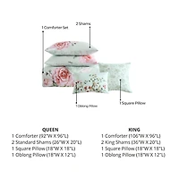 Bebejan Misty Green 5-pc. Midweight Reversible Comforter Set