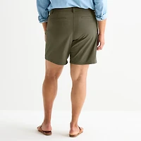 St. John's Bay Womens 8" Mid Rise Plus Chino Short