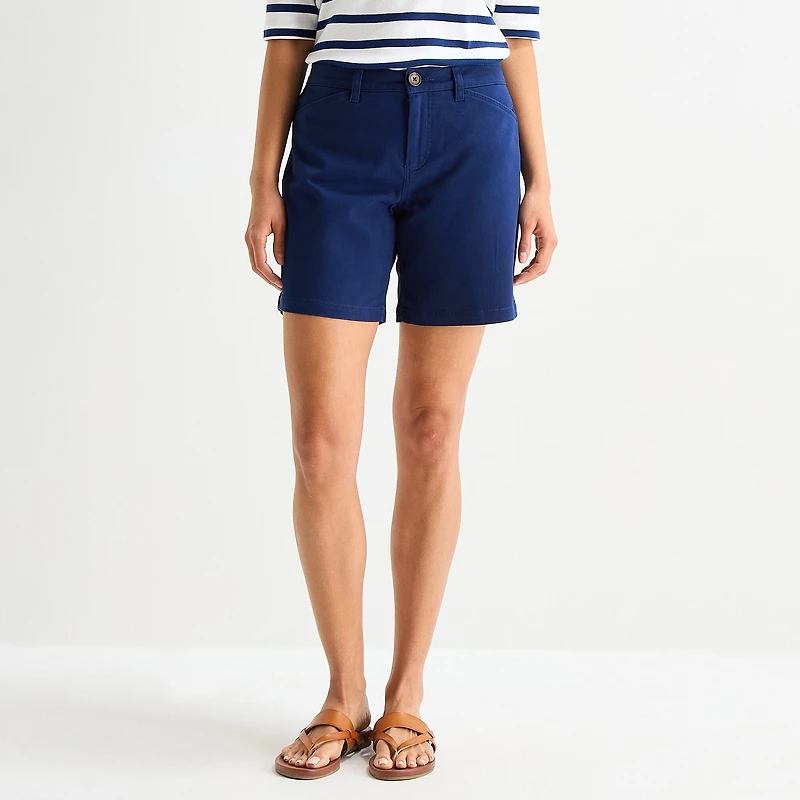 St. John's Bay Womens 7" Chino Short