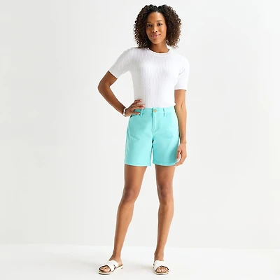 St. John's Bay Womens 7" Chino Short