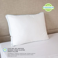 SensorPEDIC® Gel Core Hybrid Pillow featuring Gel Memory Foam Clusters & Plush Gel Fiber