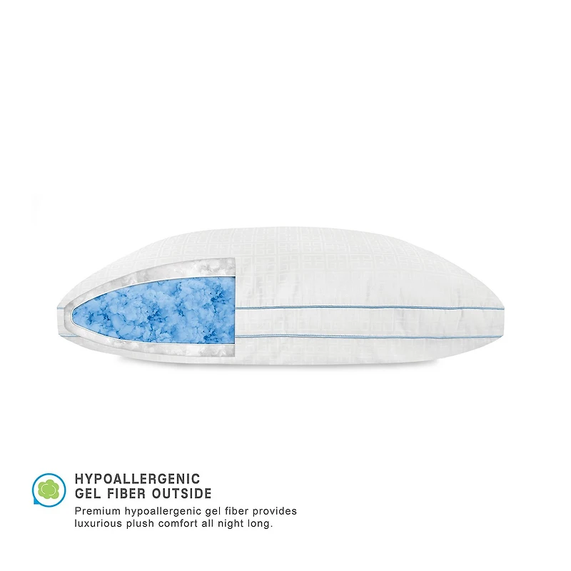 SensorPEDIC® Gel Core Hybrid Pillow featuring Gel Memory Foam Clusters & Plush Gel Fiber
