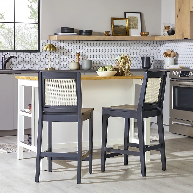 Walker Edison 2-pc. Counter Height Bar Stool