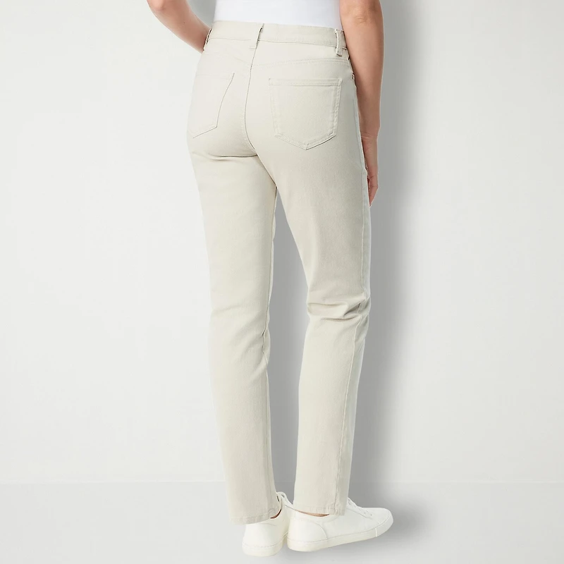 Gloria Vanderbilt Amanda Womens High Rise Stretch Fabric Tapered Leg Jean