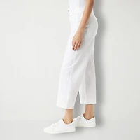 Gloria Vanderbilt Womens Wide Leg High Rise Cropped Pant
