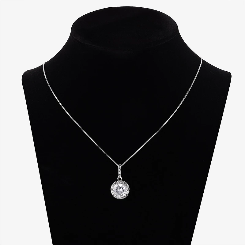 Diamonart Womens Cubic Zirconia Sterling Silver Round 3-pc. Jewelry Set