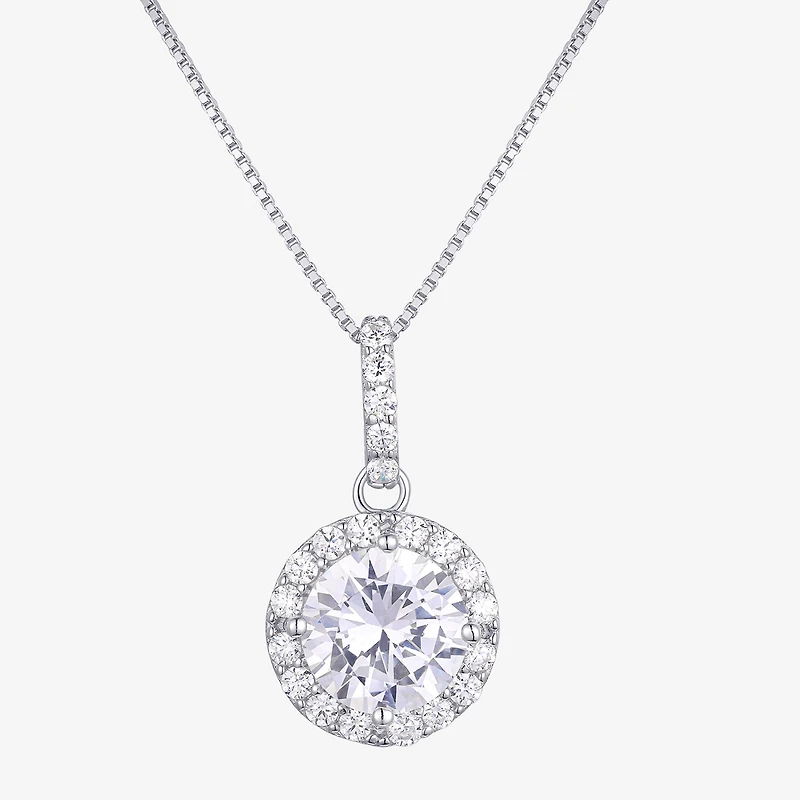 Diamonart Womens Cubic Zirconia Sterling Silver Round 3-pc. Jewelry Set