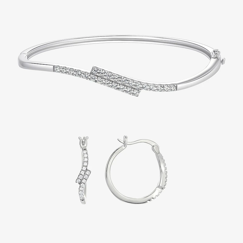 Diamonart Womens Cubic Zirconia Sterling Silver -pc. Jewelry Set