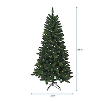 Kurt Adler 4.5-Foot Pre-Lit LED Green Pine Christmas Tree