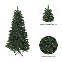 Kurt Adler 4.5-Foot Pre-Lit LED Green Pine Christmas Tree