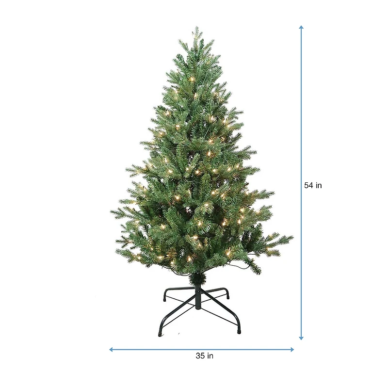 Kurt Adler 4.5-Foot Pre-Lit Clear Incandescent Jackson Pine Tree