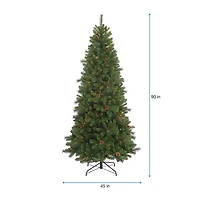 Kurt Adler 7.5-Foot Slim Pre-Lit Multi-Color Burlington Tree