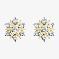 (G/ Si2) 1/2 CT. T.W. Lab Grown White Diamond 10K Gold 9.6mm Stud Earrings