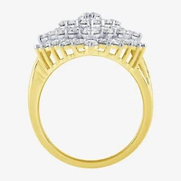 (G/ Si2) Womens 4 CT. T.W. Lab Grown White Diamond 10K Gold Marquise Cocktail Ring