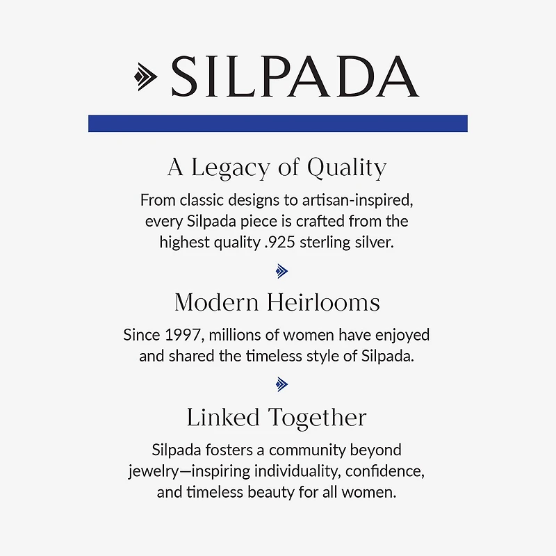 Silpada Womens Sterling Silver 42.3mm Round Hoop Earrings