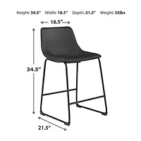 Signature Design by Ashley® Collins 2-pc. Counter Height Upholstered Bar Stool