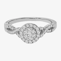 Womens 1/2 CT. Natural White Diamond 10K Gold Round Bridal Set