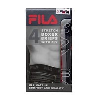 FILA Ultra Soft Stretch Mens 4 Pack Boxer Briefs Fm312bxcs28-001