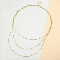 Bold Elements Gold Tone Womens 36 Inch Chain Necklace