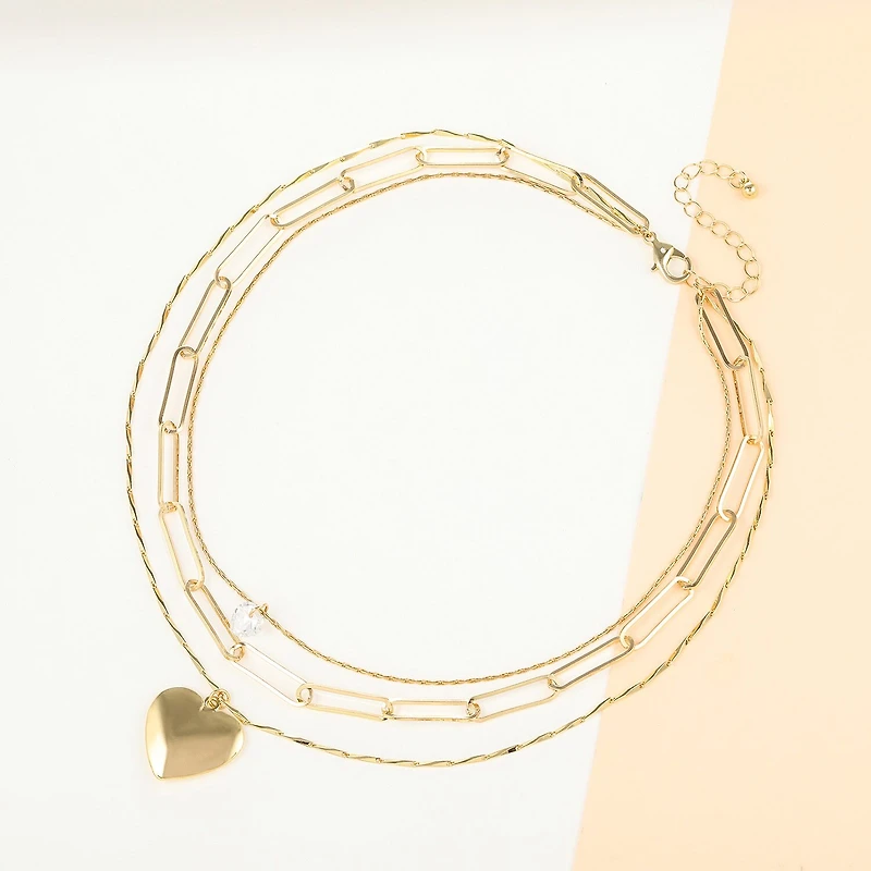 Bold Elements Gold Tone Womens 18 1/2 Inch Strand Necklace