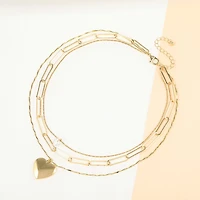 Bold Elements Gold Tone Womens 18 1/2 Inch Strand Necklace