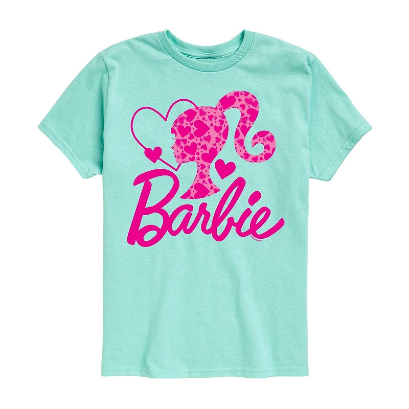 Big Kid Girls Round Neck Short Sleeve Classic Fit Barbie Graphic T-Shirt