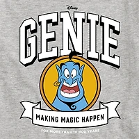 Disney Collection Genie Little & Big Kid Boys Crew Neck Short Sleeve Regular Fit Aladdin Graphic T-Shirt