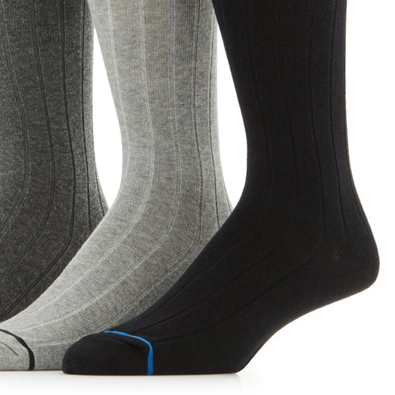 Stafford Casual Dress Cotton Mens 5 Pair Crew Socks