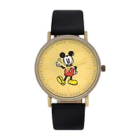 Disney Collection Mickey Mouse Mens Black Strap Watch Mk1522jc