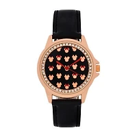 Disney Minnie Mouse Womens Black Strap Watch Mn1618jc