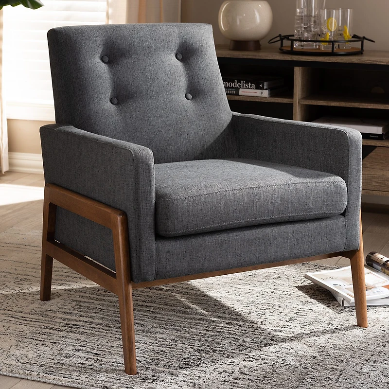 Perris Living Room Collection Tufted Upholstered Club Chair