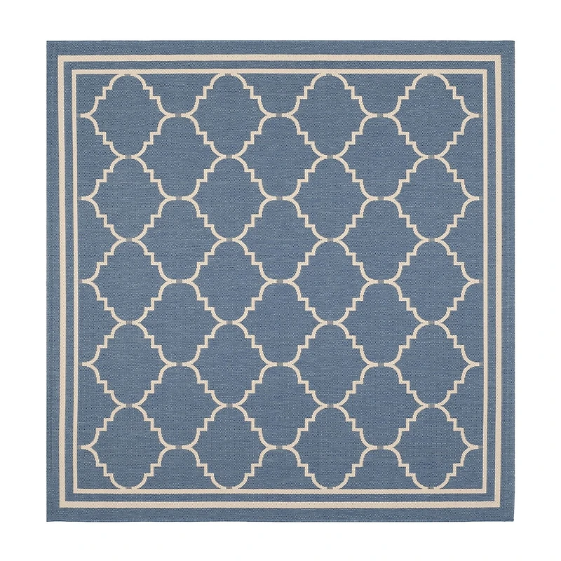 Safavieh Courtyard Collection Skin Geometric Indoor/Outdoor Square Area Rug