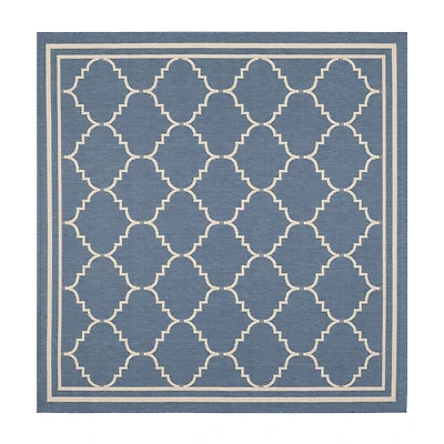 Safavieh Courtyard Collection Skin Geometric Indoor/Outdoor Square Area Rug