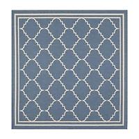 Safavieh Courtyard Collection Skin Geometric Indoor/Outdoor Square Area Rug