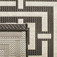 Safavieh Courtyard Collection Varvara Geometric Indoor/Outdoor Square Area Rug